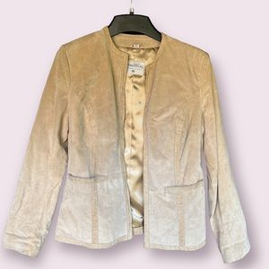 Vintage Pamela McCoy Leather Jacket- Tan/Snakeskin XS